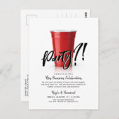 赤いカップのユーモア特別な機会のお祝い ポストカード (正面/裏面)