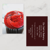赤いカップケーキの写真の名刺 名刺 (正面/裏面)