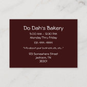 赤いカップケーキの写真の名刺 名刺 (裏面)