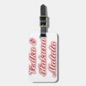 赤いカップケーキウォッカ　ハクナマタタ　ＦＵＮＮＹ。 ラゲッジタグ (正面縦)