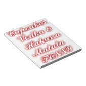 赤いカップケーキVodka Hakuna Matataおもしろい. ノートパッド (アングル)