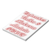 赤いカップケーキVodka Hakuna Matataおもしろい. ノートパッド (回転)