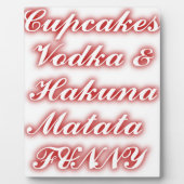 赤いカップケーキVodka Hakuna Matataおもしろい. フォトプラーク (正面)
