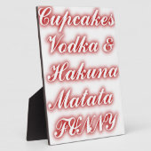 赤いカップケーキVodka Hakuna Matataおもしろい. フォトプラーク (側面)