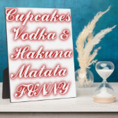 赤いカップケーキVodka Hakuna Matataおもしろい. フォトプラーク (側面)