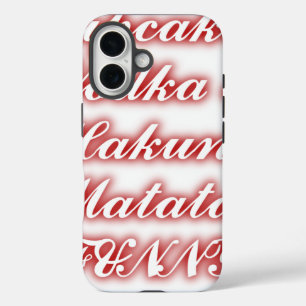赤いカップケーキVodka Hakuna Matataおもしろい. iPhone 16ケース