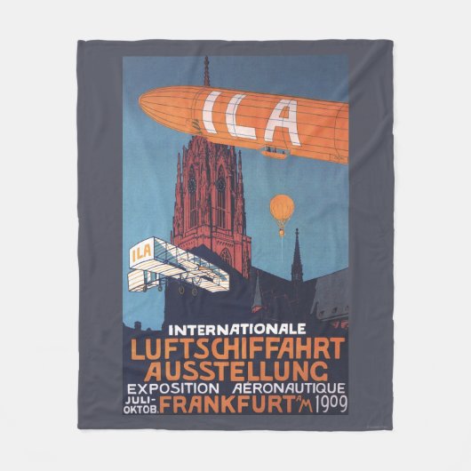 赤いカテドラル-第1航空博覧会 フリースブランケット (正面)