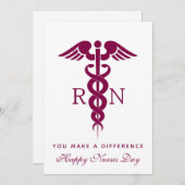 赤いカドゥセウスナースの医療記号 シーズンカード (正面/裏面)