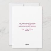 赤いカドゥセウスナースの医療記号 シーズンカード (裏面)