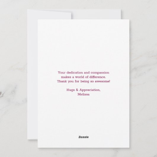 赤いカドゥセウスナースの医療記号 シーズンカード (裏面)