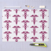 赤いカドゥセウスナースの医療記号 薄葉紙 (クラフト)