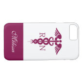 赤いカドゥセウスナースの医療記号 Case-Mate iPhoneケース (裏面(横))