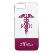 赤いカドゥセウスナースの医療記号 Case-Mate iPhoneケース (裏面)