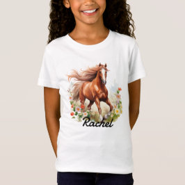 赤いカナダバイカヤナギの野生馬 Tシャツ