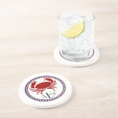 赤いカニ航海のとモノグラム コースター (側面)
