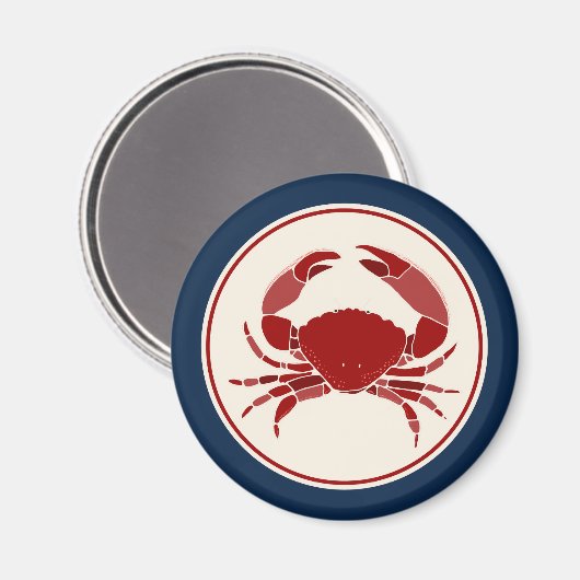 赤いカニ マグネット (正面/裏面)