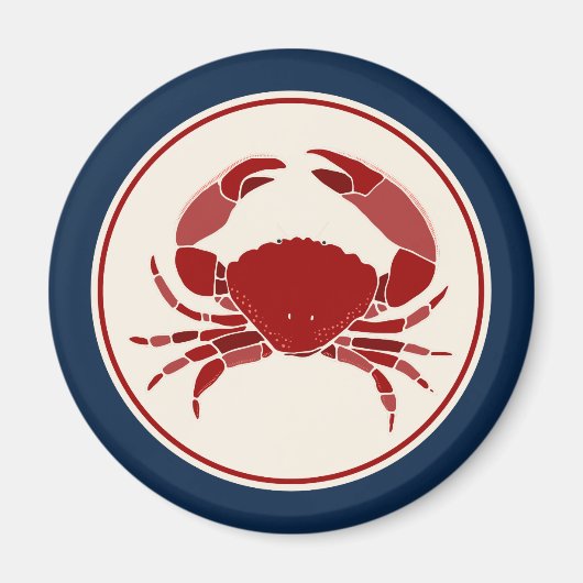 赤いカニ マグネット (正面)