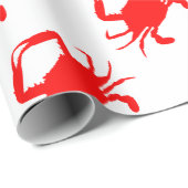 赤いカニ ラッピングペーパー (ロールコーナー)