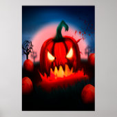 赤いカボチャ来は君の味方だ | AIアートポスター ポスター (正面)