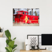 赤いカボースのポスター ポスター (ホームオフィス)