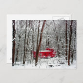 赤いカボース、クリスマスカード シーズンポストカード (正面/裏面)
