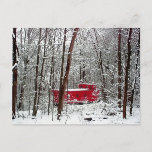 赤いカボース、クリスマスカード シーズンポストカード (正面)