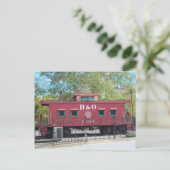赤いカボース。メリーランド州エリコットシティ ポストカード (スタンド正面)