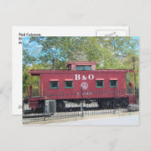 赤いカボース。メリーランド州エリコットシティ ポストカード (正面/裏面)