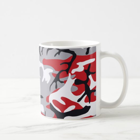 赤いカムフラージュのマグ コーヒーマグカップ (右)