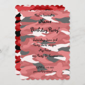 赤いカムフラージュ 招待状 (正面/裏面)