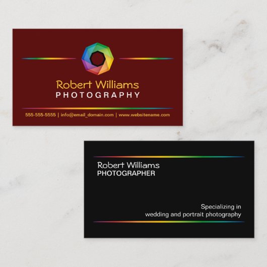 赤いカメラマン 名刺 (正面/裏面)