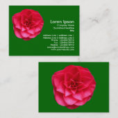 赤いカメリア – グラスグリーン 名刺 (正面/裏面)