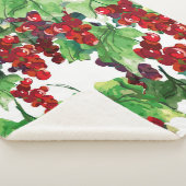 赤いカラスの継ぎ目のない模様 シェルパブランケット (3/4)