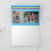 赤いカラスプラッシュ3フォト誕生日カード子供へ カード (内部)