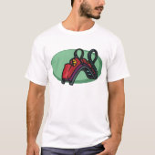 赤いカラフルなジェットコースター Tシャツ (正面)
