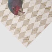 赤いカラフルのデコペ葉ージ付きオウム 薄葉紙 (詳細)