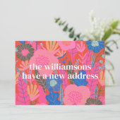 赤いカラフルフローラが新しいホームアドレスを移動 案内状 (スタンド正面)