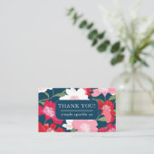 赤いカラフルフローラビジネスありがとうQrコード 名刺 (スタンド正面)