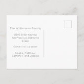 赤いカラフルフローラ引っ越しました新しいホーム移動 ポストカード (裏面)