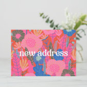 赤いカラフルフローラ我々は新しい家を移動 案内状 (スタンド正面)