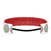 赤いカラフル水色と白い房宝曼荼羅図 アスレチックヘッドバンド (裏面)