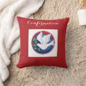 赤いカラフル背景の確認鳩 クッション (ブランケット)