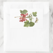 赤いカラント（リブスラム） by Redoute 長方形シール (バッグ)