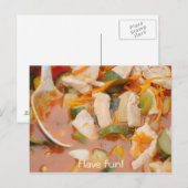 赤いカレーと野菜の鶏肉 ポストカード (正面/裏面)