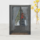 赤いカーチーフ |クロード・モネ カード (黄色い花)