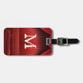 赤いカーテンの劇場のモノグラムの荷物のラベル ラゲッジタグ (正面横)