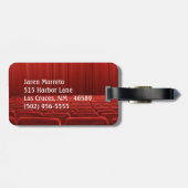 赤いカーテンの劇場のモノグラムの荷物のラベル ラゲッジタグ (裏面横)