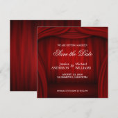 赤いカーテンの結婚発表 セーブザデート (正面/裏面)