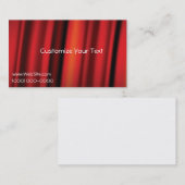 赤いカーテン背景の名刺テンプレート 名刺 (正面/裏面)