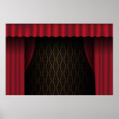 赤いカーテン ポスター (正面)